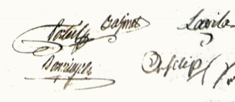 Signatures de l'inventaire de 1813 sifbatures inventaires 1813