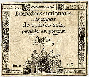 Assignat de 15 sols Assignat de 15 sols