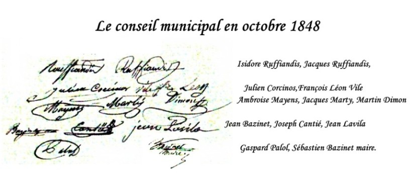 Conseil Municipal en octobre 1848