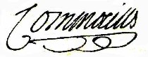 Signature de Valent Comails (1761)