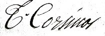 Signature de Thomas Corcinos (1770-1867) Signature de Thomas Corcinos (1770-1867)