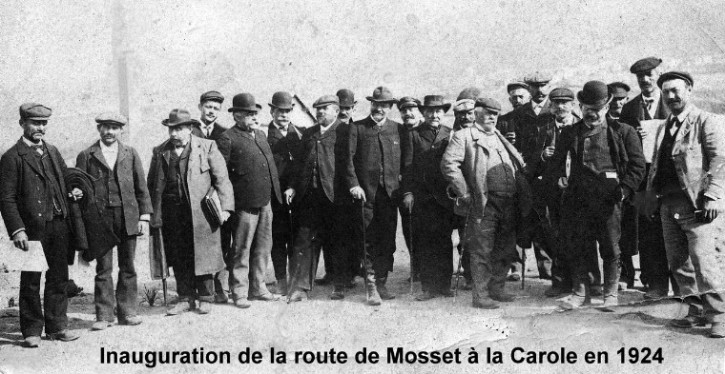 Inauguration de la route de la Carole en 1924