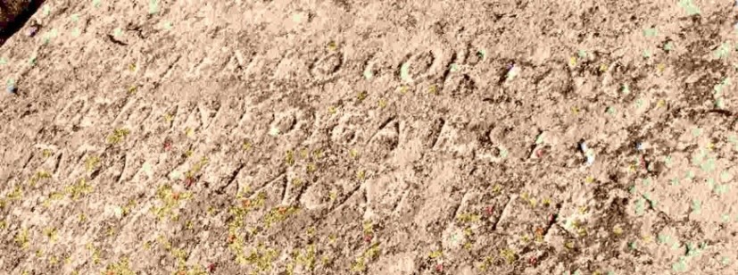 Texte de l'inscription sur ma roche gravée