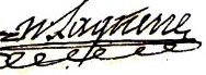 Laguerre Nicolas 1744 1811 Signature