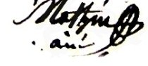 Signature de Bonaventure Matheu (1775)