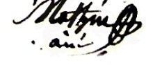 Signature de Bonaventure Matheu (1775) Signature de Bonaventure Matheu (1775)