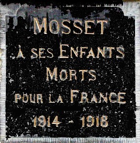 Mosset a ses enfants moprts pour la Franve Mosset a ses enfants