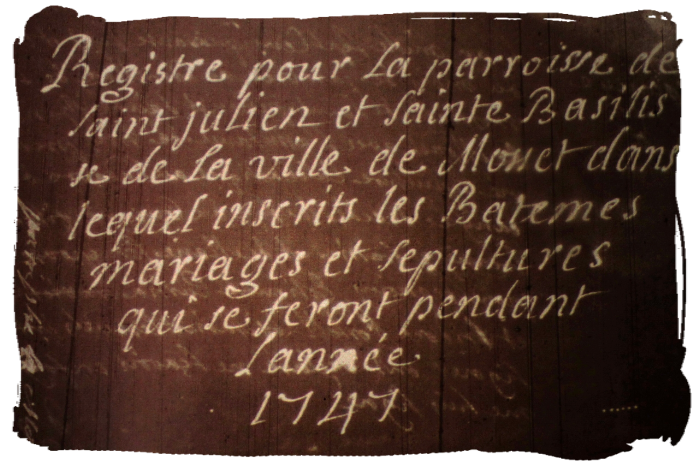 Registre etat civil de 1747