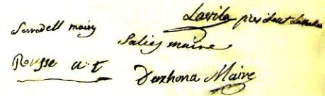 Signatures des Maires du Canton Signatures des Maires du Canton