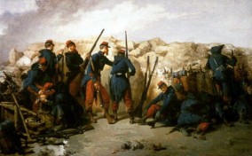 Tranchée devant Sébastopol - Gravure de Muraine